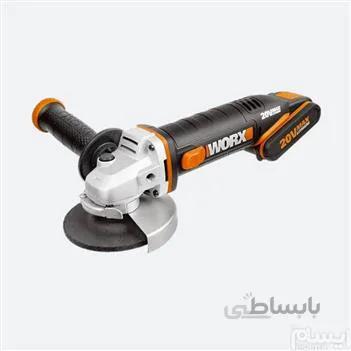 مینی سنگ شارژی فرز 20 ولت ورکس Worx WX802 ا Worx WX802 20V 100MM Rechargeable Angle Grinder