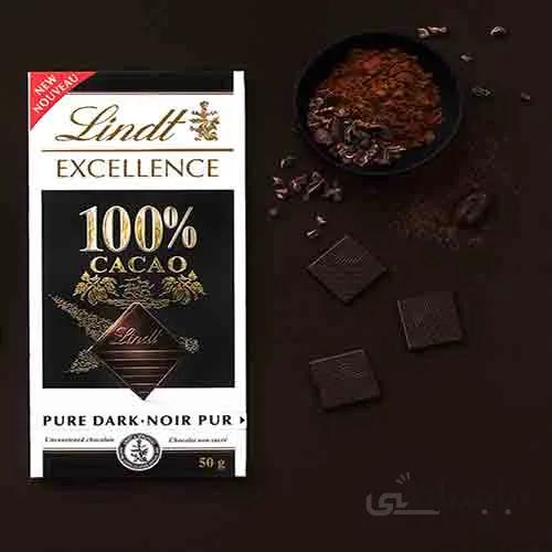 شکلات تلخ ۱۰۰ درصد اکسلنس لینت – lindt