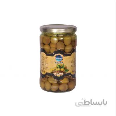 زیتون شور با هسته ویژه بهانه شیشه 700 گرمی بسته 12 عددی