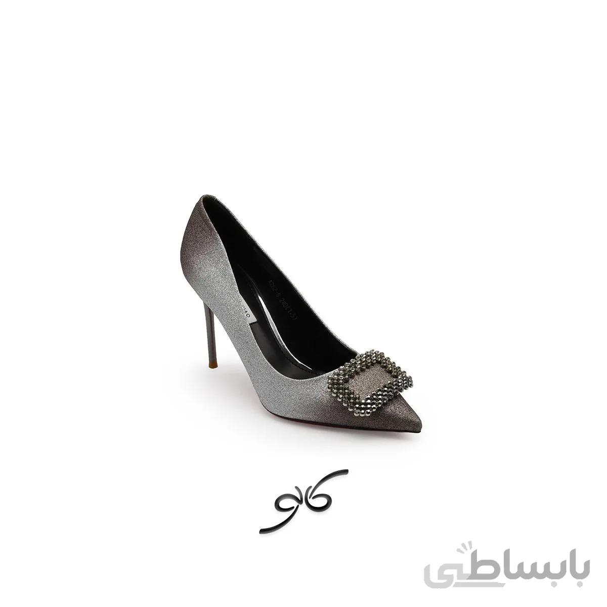 کفش مجلسی لمه دورنگ زنانه - 2628
