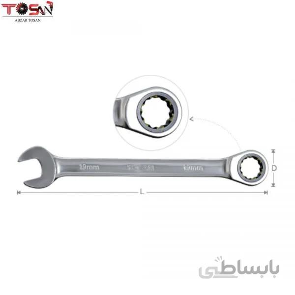 آچار یکسر رینگ دنده ای سایز 11