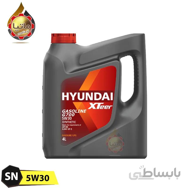 روغن موتور هیوندای ایکس تیر 5W30 SN مدل G700 حجم 4 لیتر