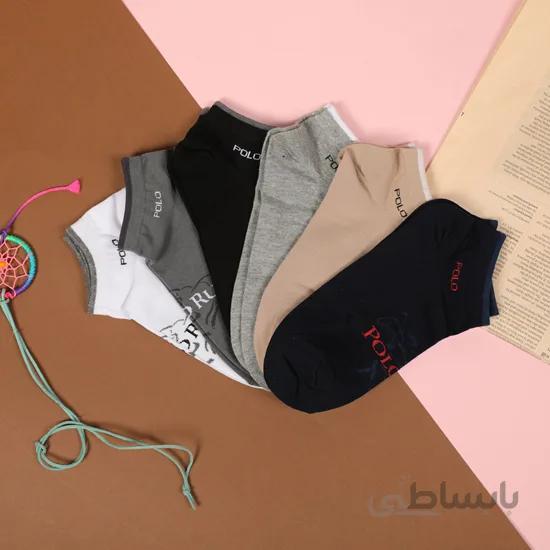 جوراب رنگی polo بدون طرح