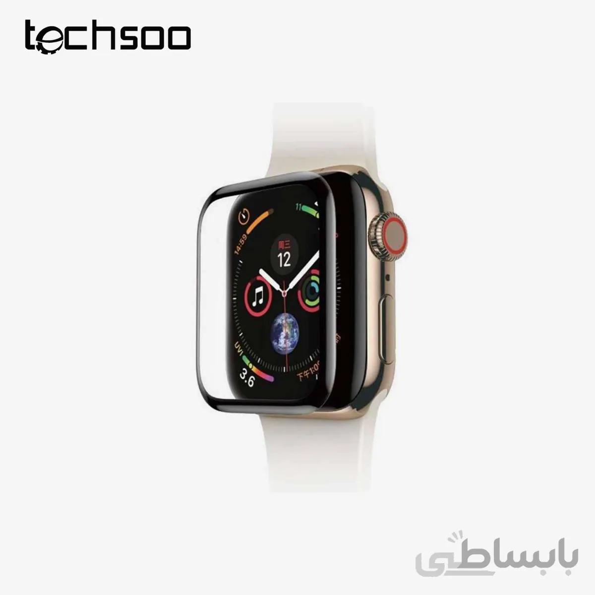 فول گلس شیشه ای قابل انعطاف Full Screen Curved Tempered Glass Film Apple Watch 38mm