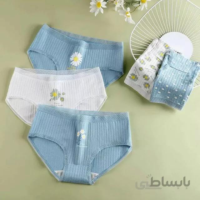 شورت زنانه کبریتی طرح گل بابونه