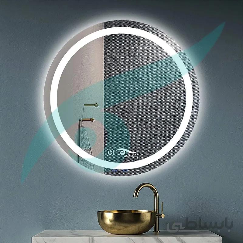آینه چراغ‌دار گرد