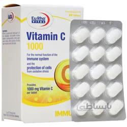 ویتامین ث یوروویتال 1000 میلی گرمی یورو ویتال ا Eurho Vital Vitamin C 1000 mg 60