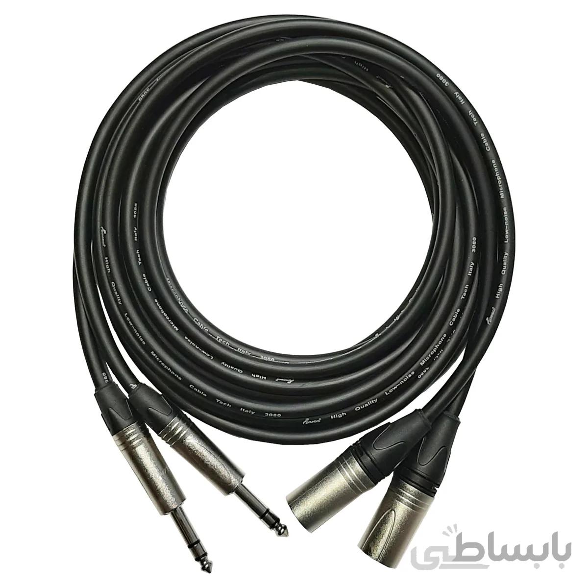 کابل اسپیکر مانیتورینگ3 متری asgroup 3080 ا Speker monitoring cable ASGroup 3080 3m