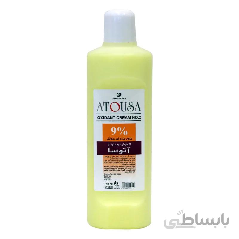 اکسیدان مو 9 درصد آتوسا سبز گلسار60 میلی لیتر ا Atousa Oxidant Cream 60ML