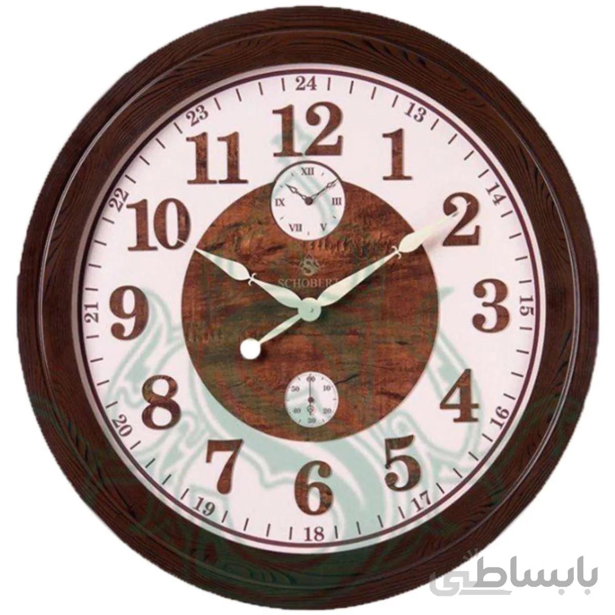 ساعت دیواری چوبی شوبرت 70 سانتی کد 5271