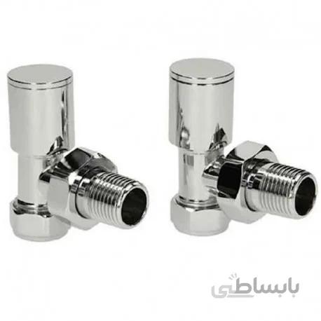 شیر و زانو دکوراتیو کروم براق گرد