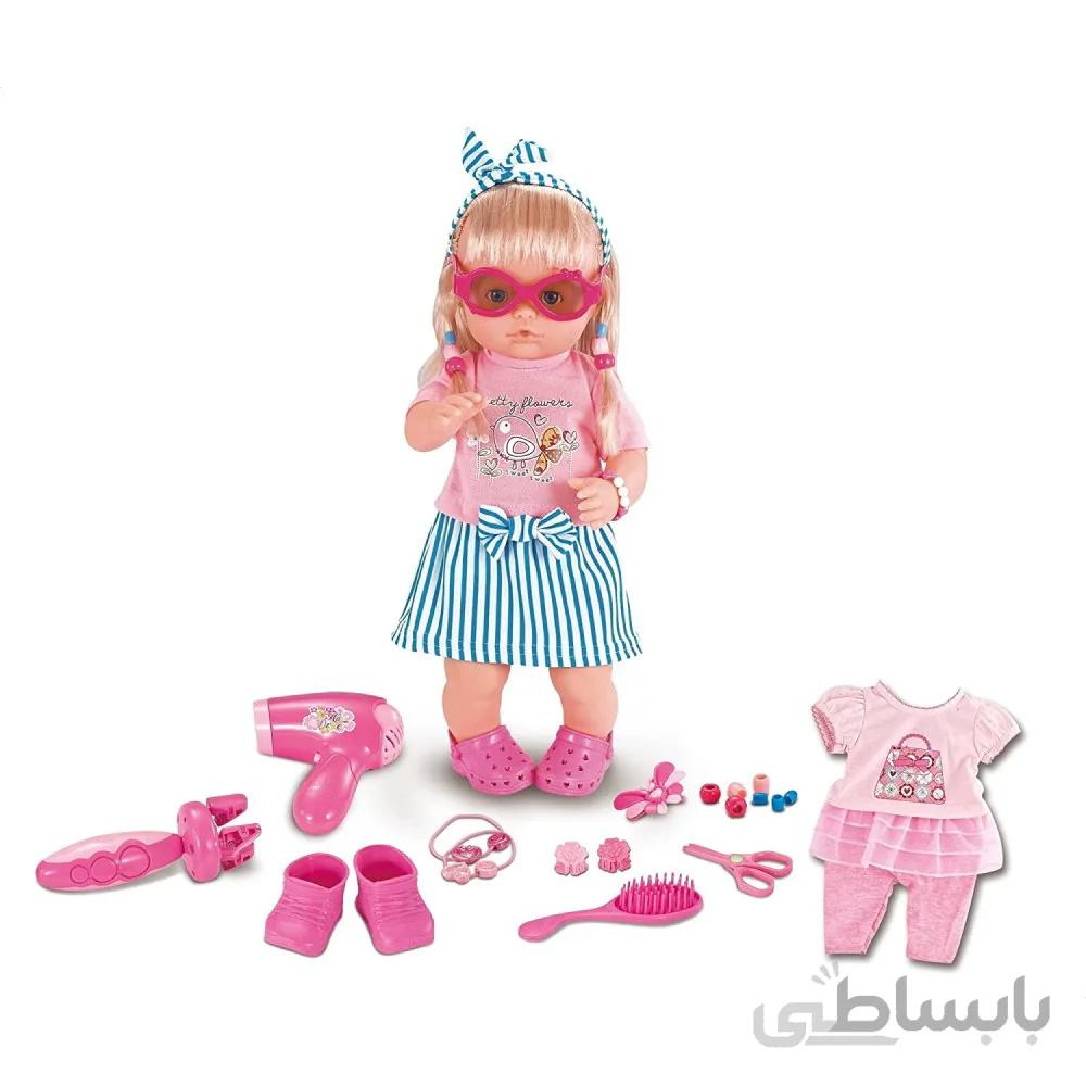 ست اسباب بازی عروسک وارم بیبی موزیکال پرتی هیر مدل Warm Baby Pretty Hair Doll Set - Multi Color
