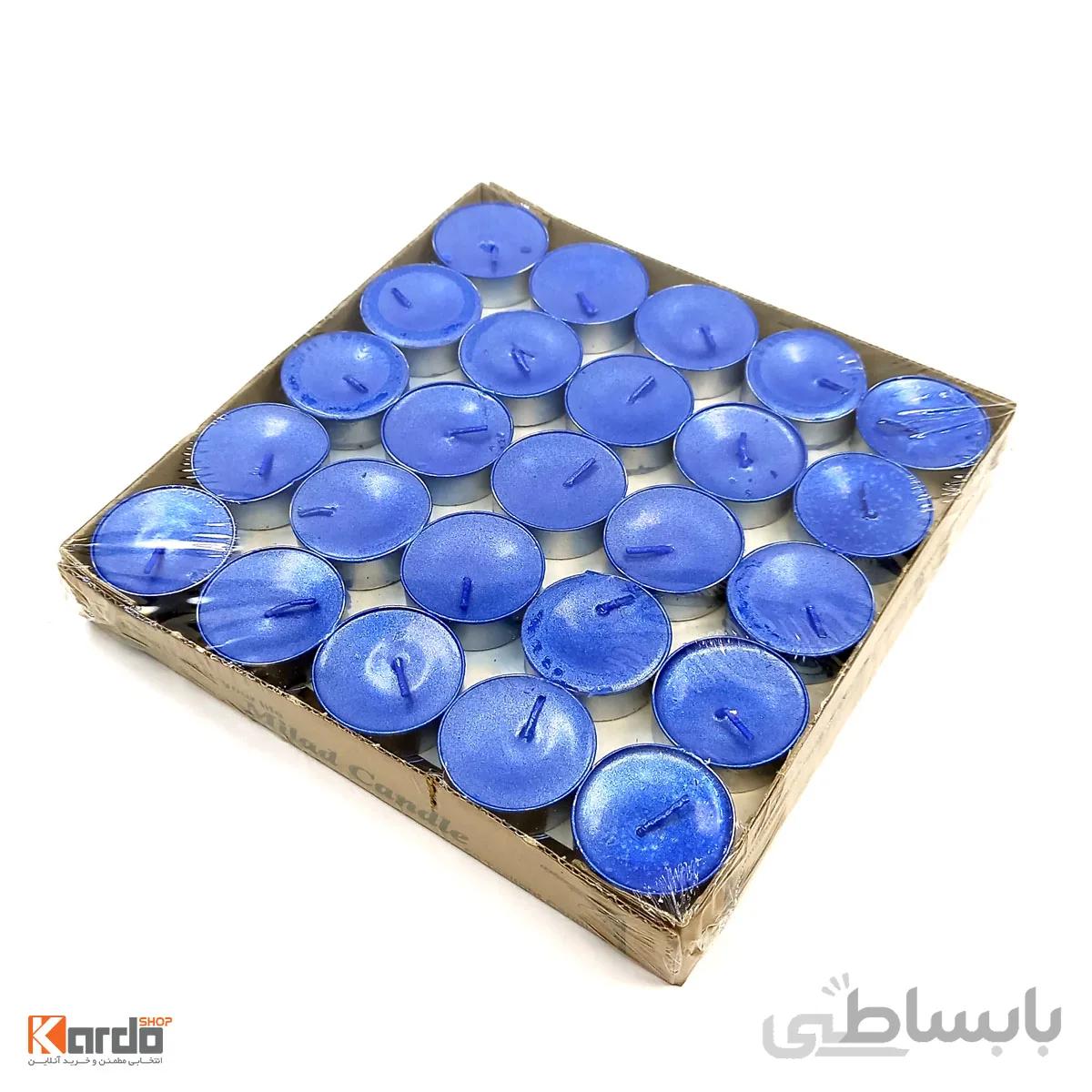 شمع وارمر ۵۰ تایی آبی متالیک