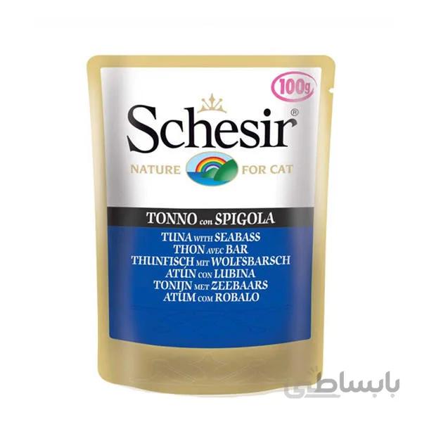 پوچ گربه شسیر با طعم تن ماهی _ schesir