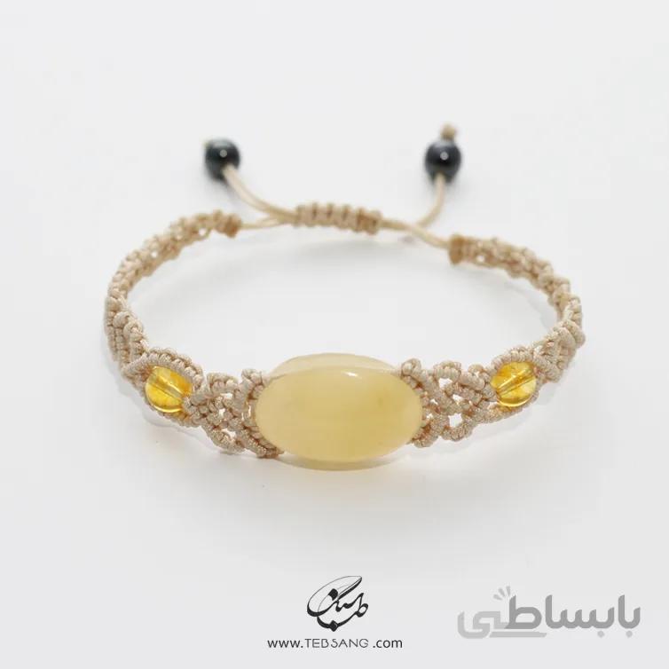 دستبند سنگ کوارتز لیمویی، حدید MB-109