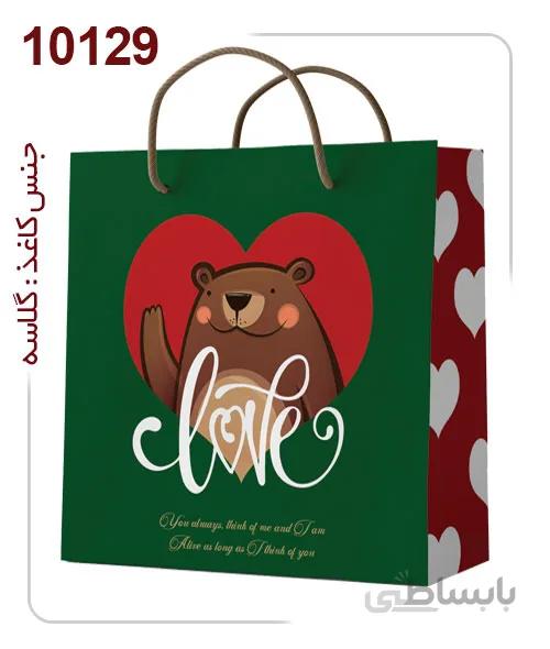 ساکدستی فانتزی خرس با کاغذ گلاسه کد10129