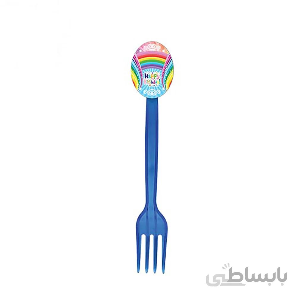 چنگال تم تولد رنگین کمان مدل STBT363