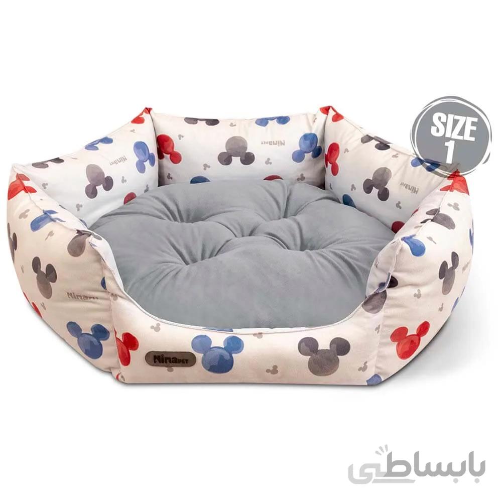 جای خواب شش ضلعی سگ و گربه نیناپت مدل VIP میکی موس ا Ninapet Hexagon Bed For Dogs And Cats Mickey Mouse Model
