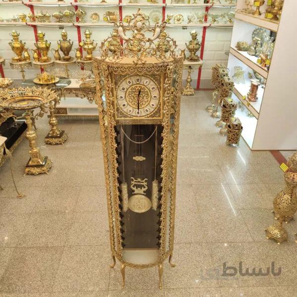 ساعت ایستاده برنزی طرح گل نقلی کد ۳۰۳