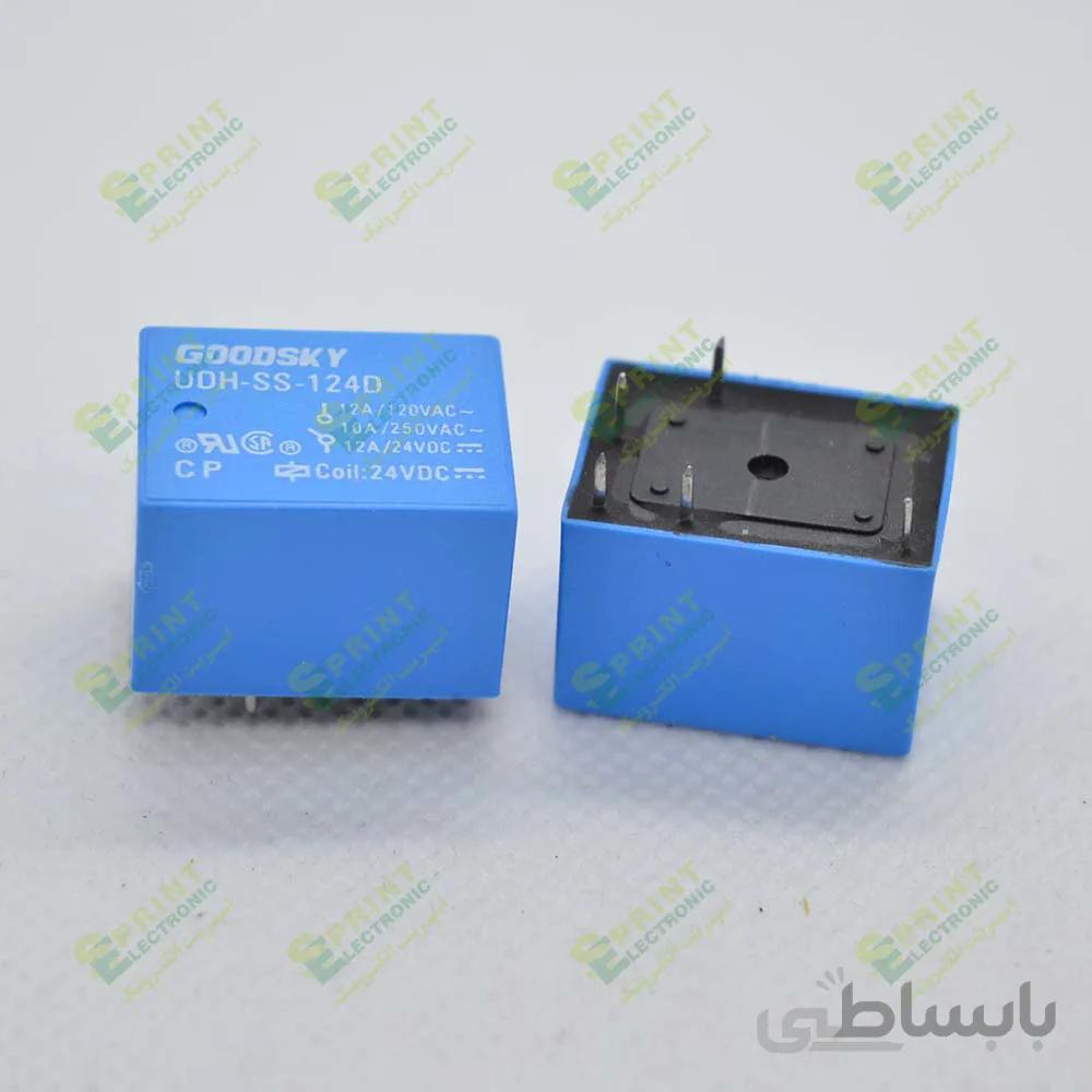 رله 24 ولت پایه LZ خوابیده 5 پایه 10 آمپر GOODSKY UDH-SS-124D