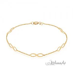 دستبند طلا طرح بینهایت کد LB116
