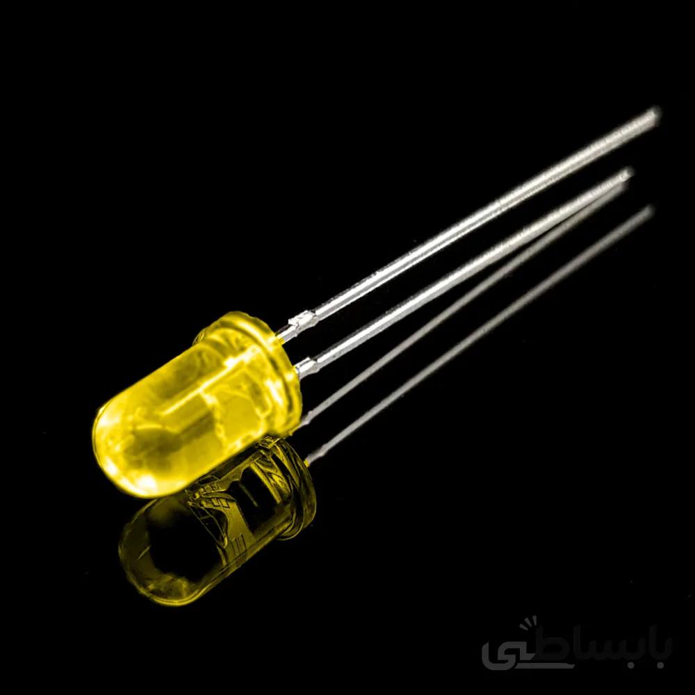 ال ای دی 5mm زرد مات پایه بلند