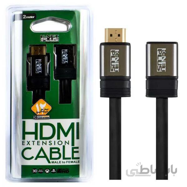 کابل افزایش طول HDMI K-net Plus Extension 1m ا K-net Plus HDMI Male To Female Extension 1m Cable