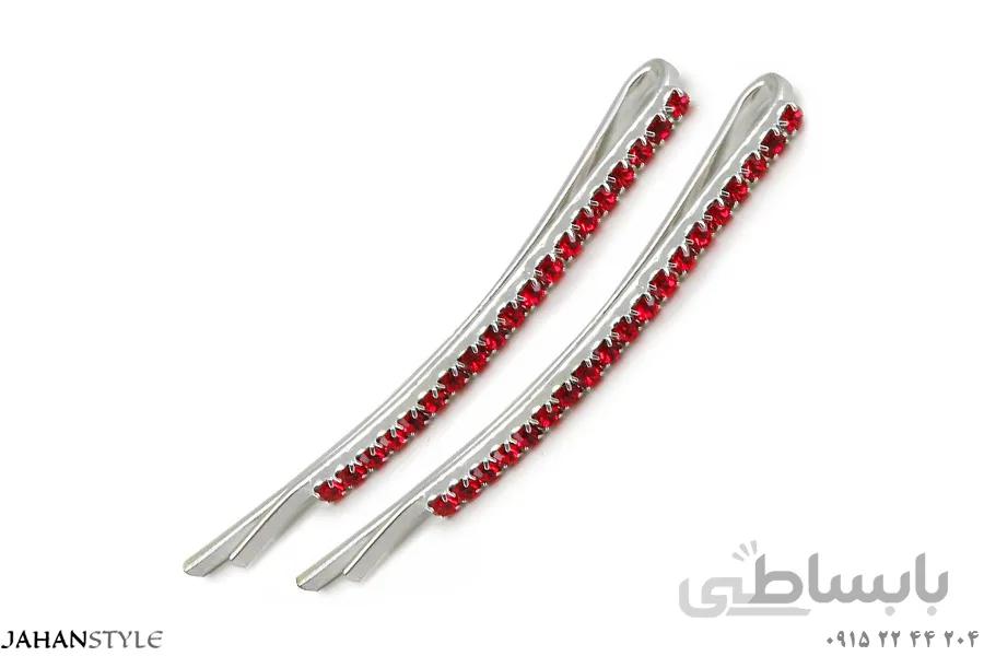 سنجاق سر نگین دار رنگی ظریف