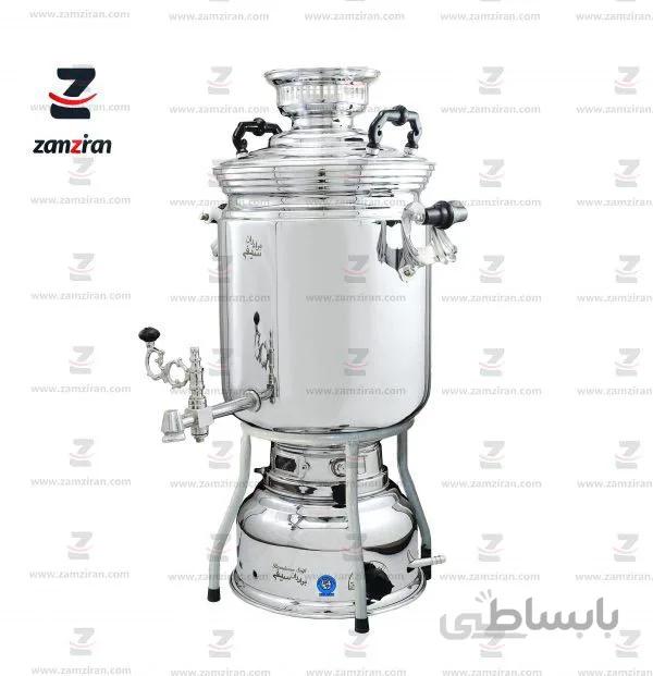 سماور گازسوز برادران سیفی مدل ساده ظرفیت 25 لیتری ترموکوبلدار