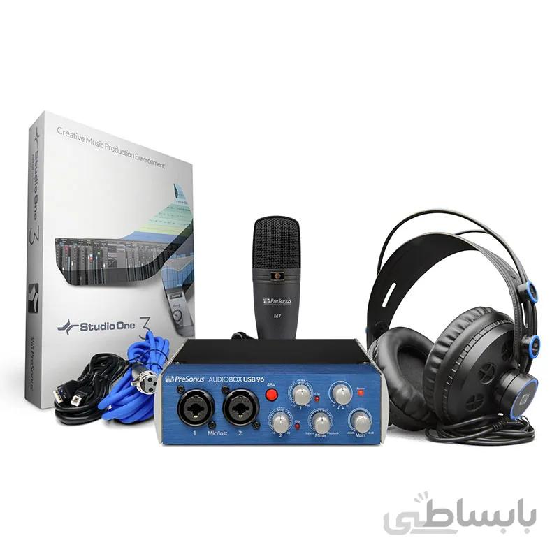 پکیج کارت صدا Presonus AudioBox USB 96 Studio ا PreSonus AudioBox 96 Studio USB 2.0 Hardware/Software Recording Bundle