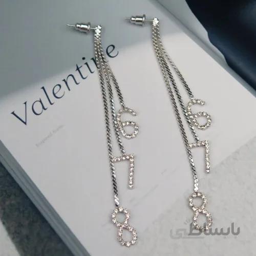 گوشواره آویز عدد