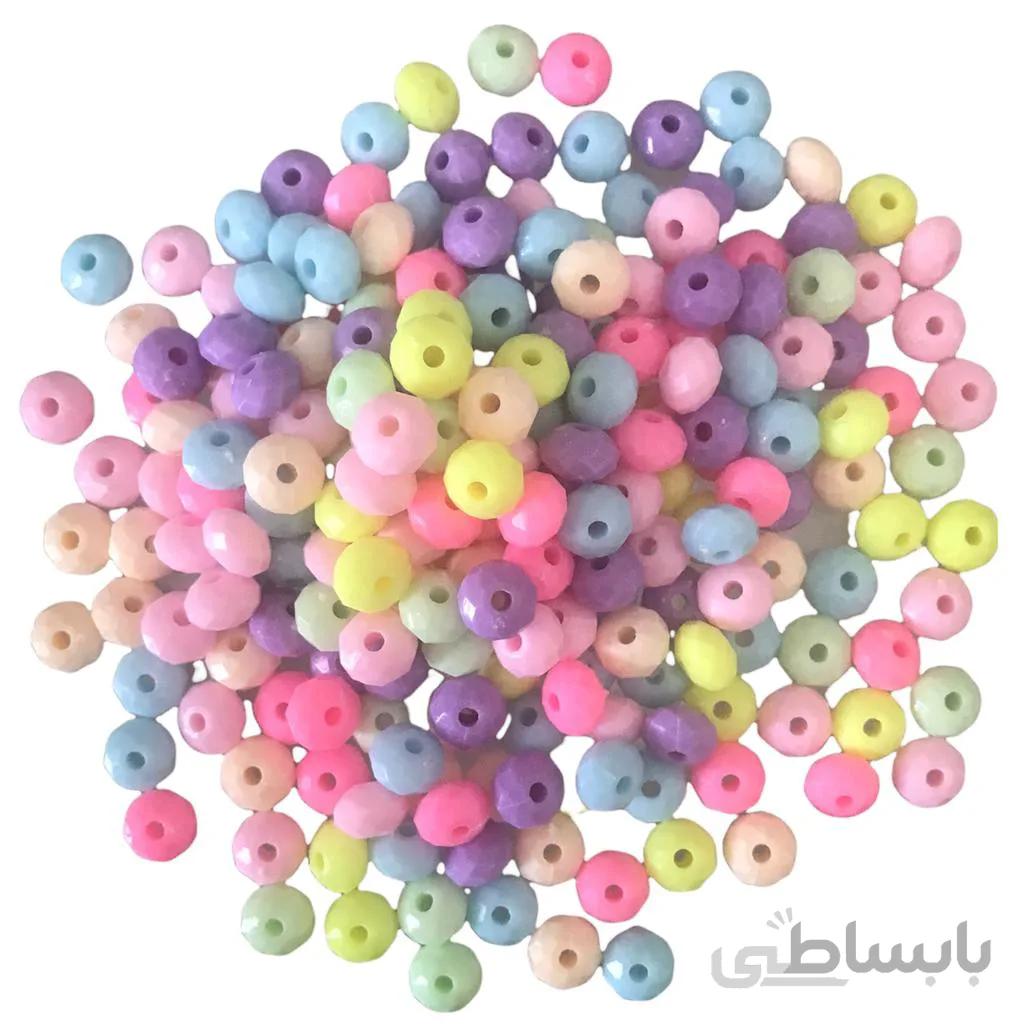مهره دستبند پاستیلی (بسته 150 عددی)