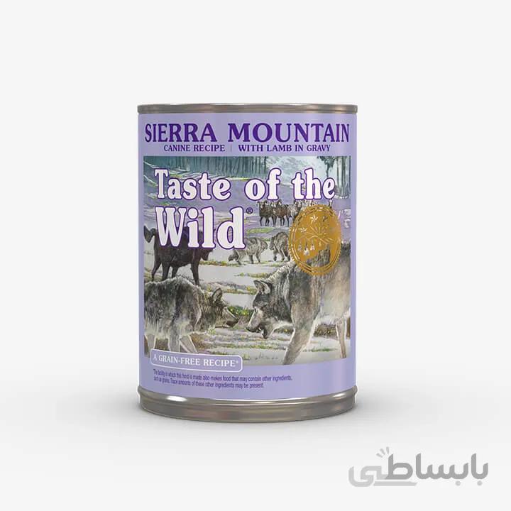 کنسرو سگ برند Taste of the wild مدل Sierra Mountain Canine