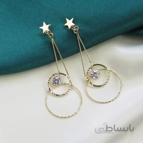گوشواره آویز 2حلقه