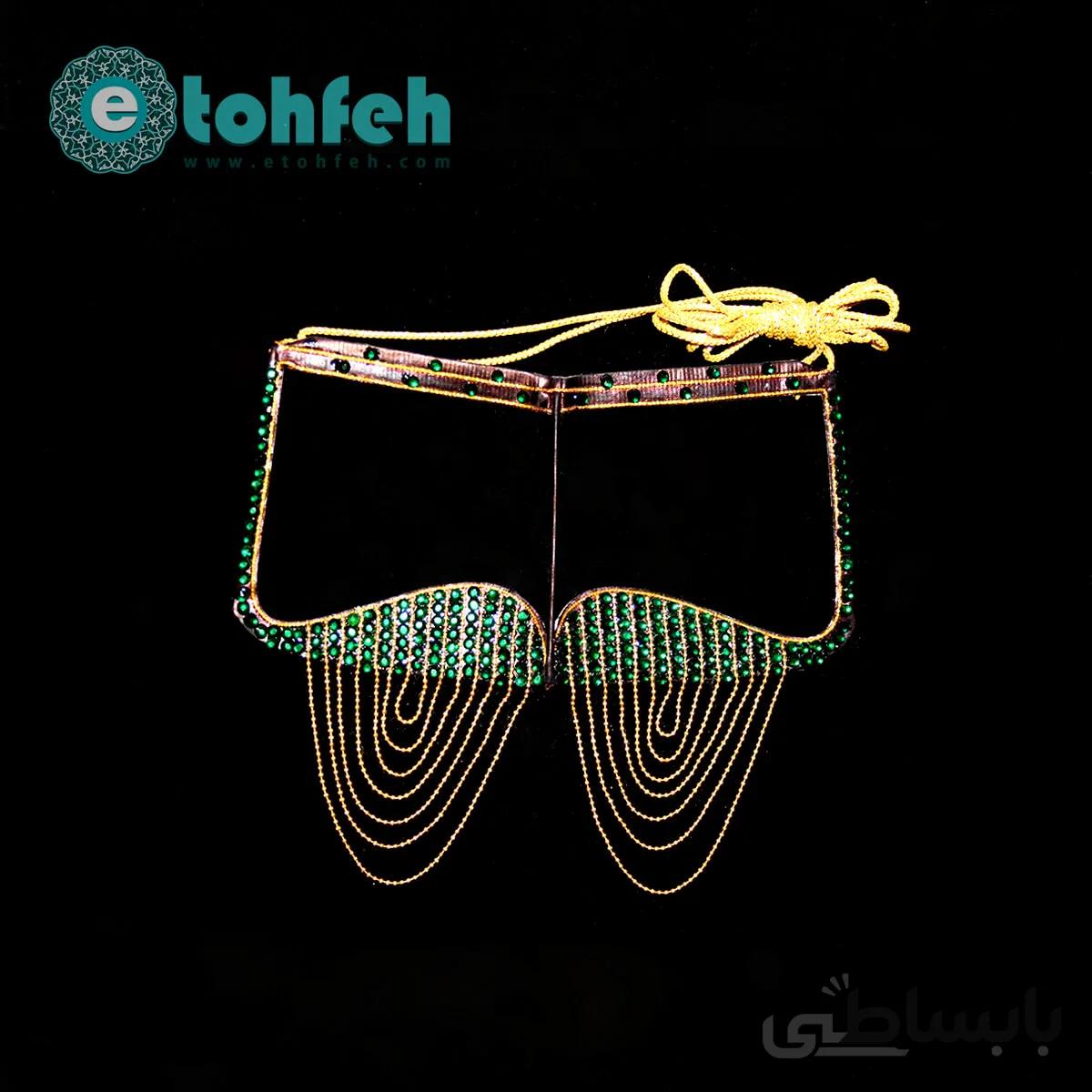 برقع ریسه ای نگینی سبز