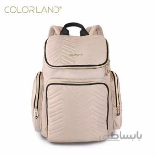 کوله پشتی کرم زیپ طلایی کالرلند Colorland
