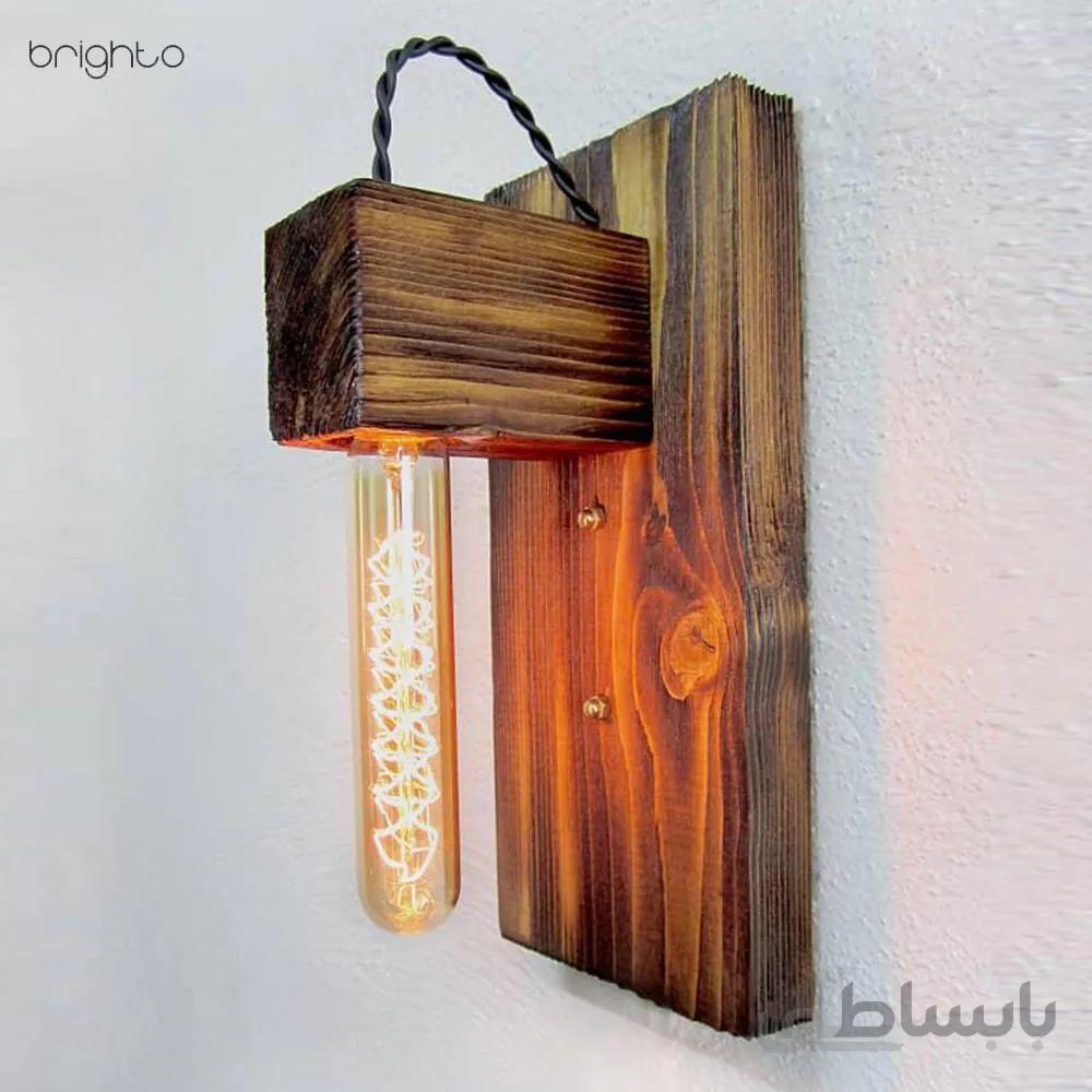 چراغ دیواری چوبی w10