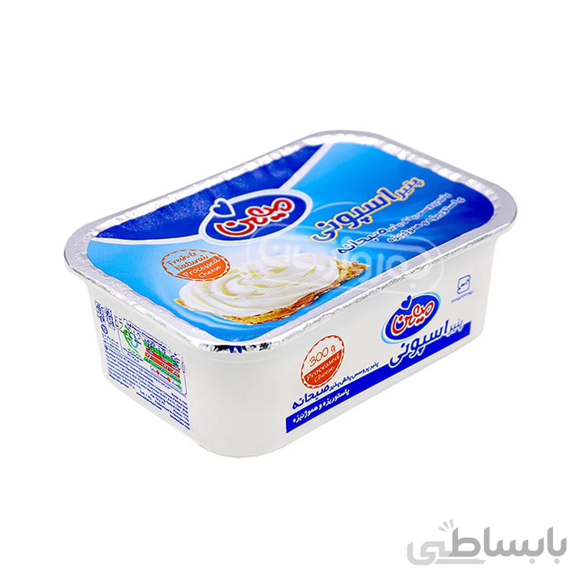 پنیر اسپونی صبحانه ساده میهن 300 گرمی باکس 18 عددی