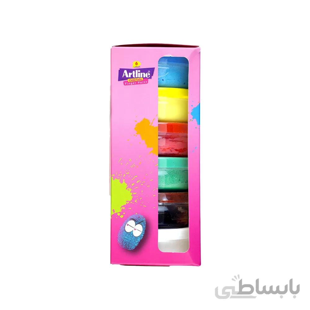 رنگ انگشتی 6 رنگ آرت لاین