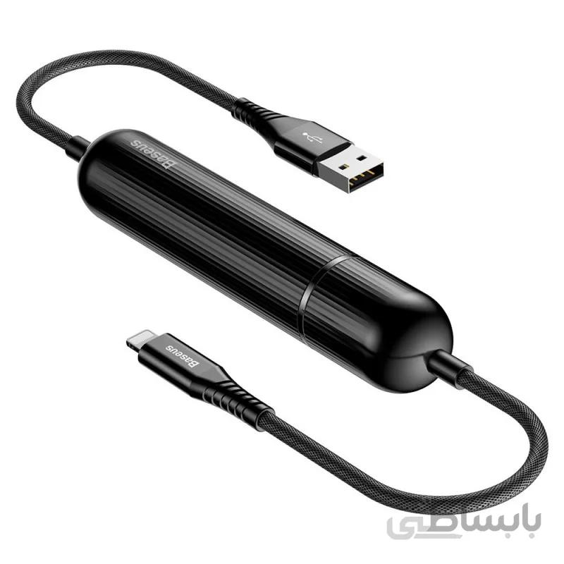 پاور بانک با کابل شارژ لایتنینگ بیسوس Baseus Energy 2in1 Power Bank Cable