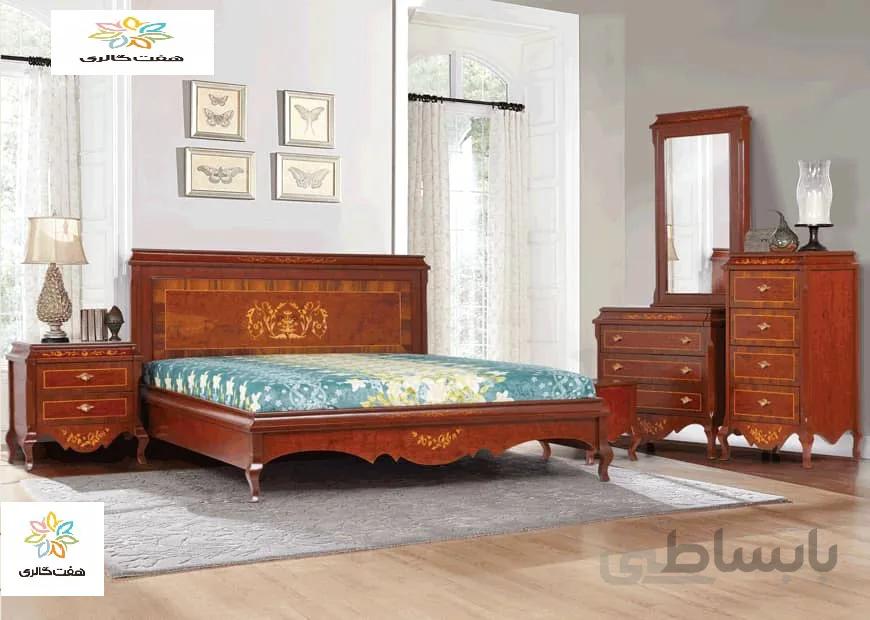 سرویس خواب معرق چوبی مدل کلبه کد ۱۰۱۵۵۱