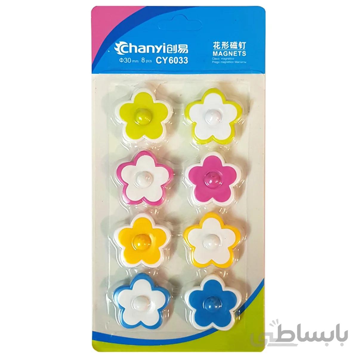 گیره آهنربایی چانی مدل گل-CY6033 بسته 8 عددی ا Chanyi Flower CY6033 Magnet