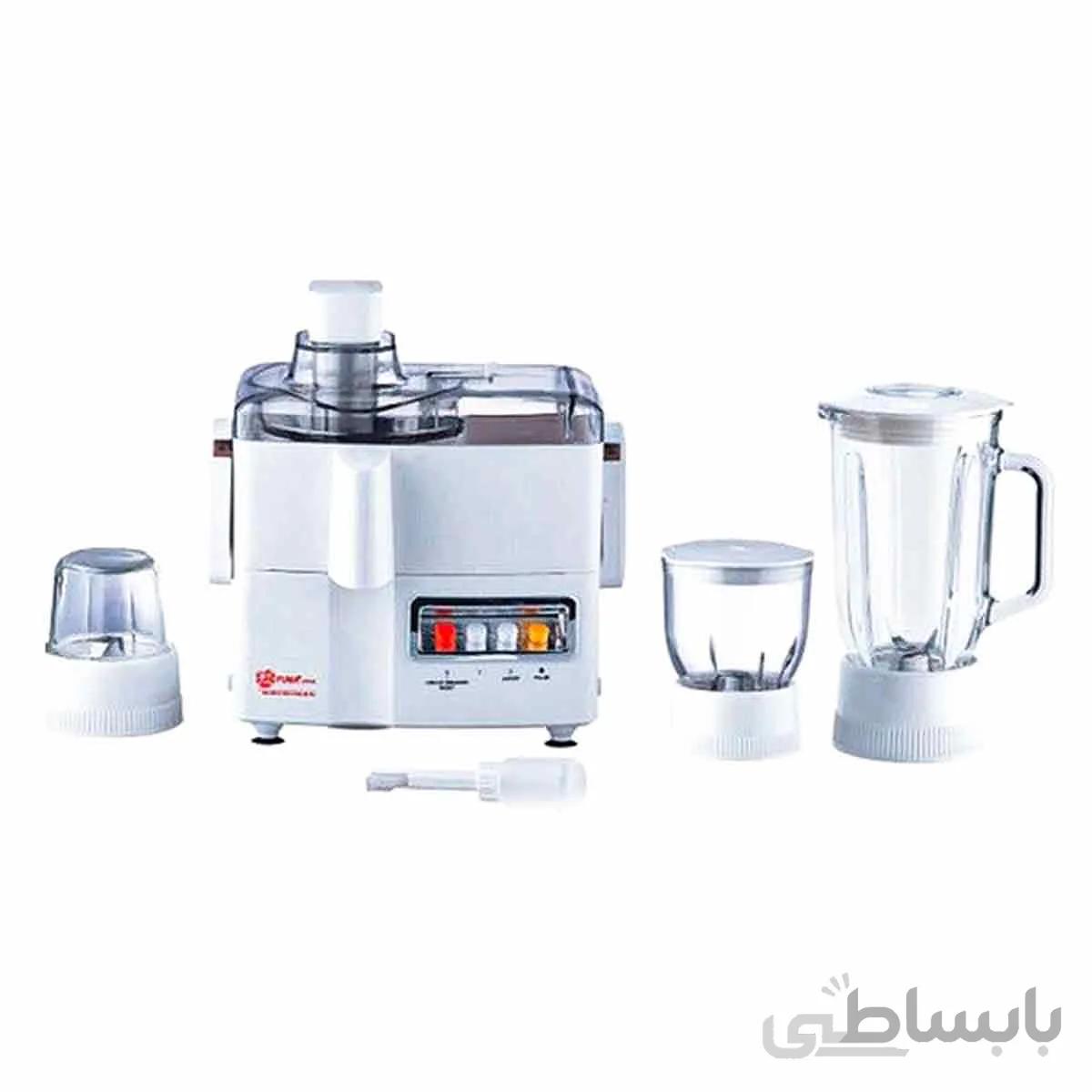 آبمیوه گیری چهار کاره لاکی فوما Fuma مدل FU-404 رنگبندی مشکی و سفید