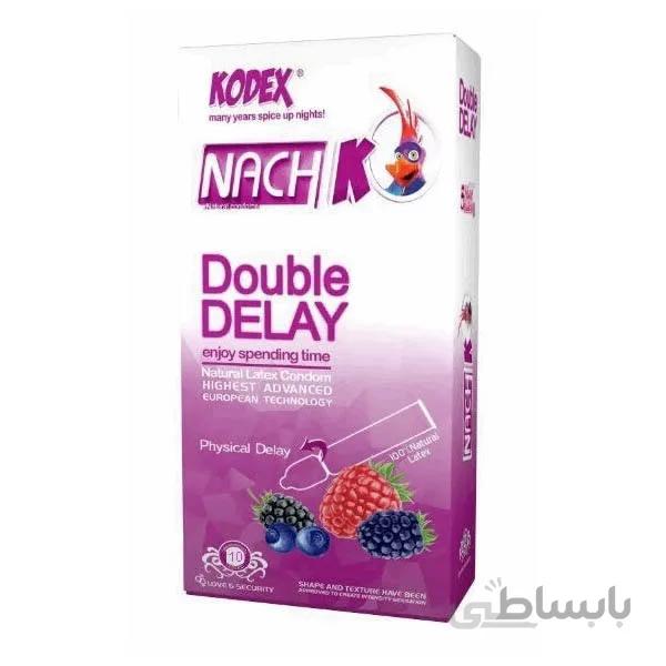کاندوم تاخیری ناچ کودکس مدل Double Delay بسته 10عددی