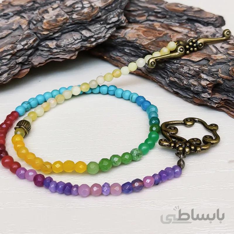 گردنبند زنانه مدل رنگین کمان