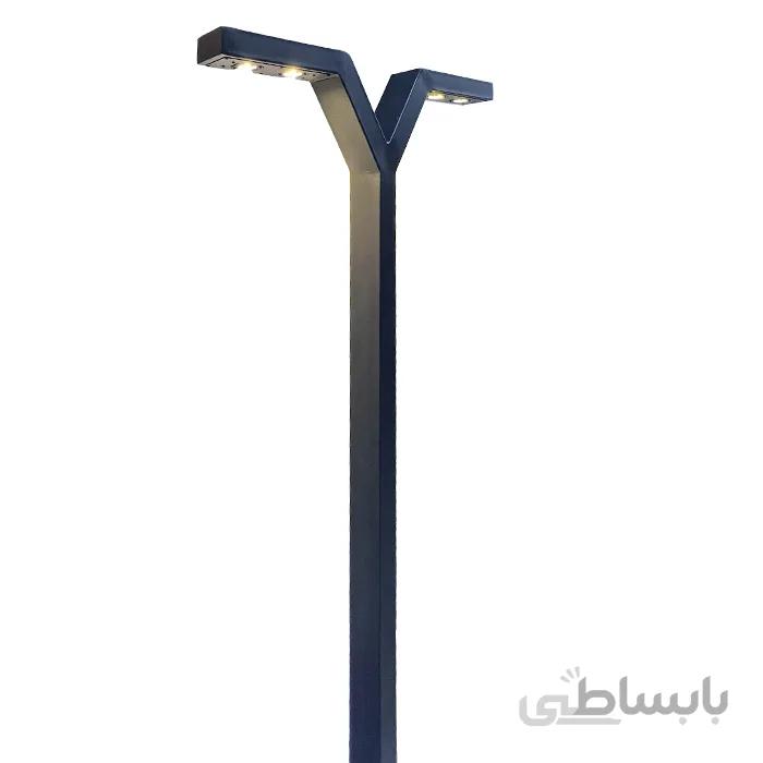 چراغ محوطه مدرن فلوریا دوشاخه