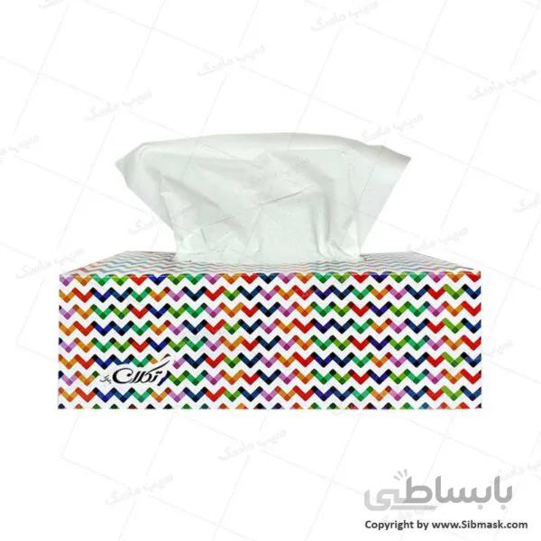 دستمال کاغذی جعبه ای ۱۵۰ برگ تکلان پاک ا Box of paper towels 150 sheets Taklan pak