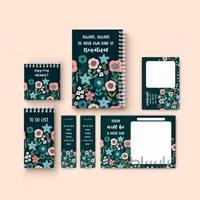 ست دفتر و یادداشت "Floral"