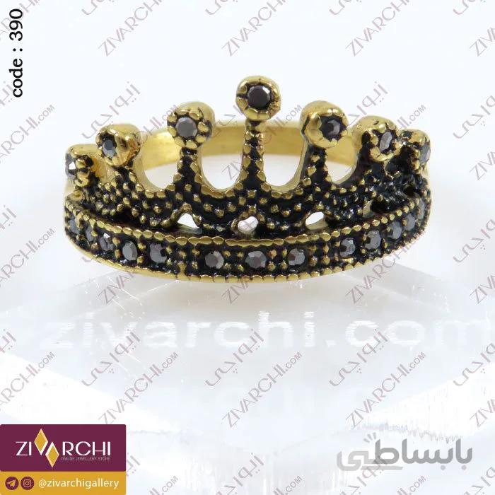 انگشتر استیل مارکازیت (طرح تاج) 390