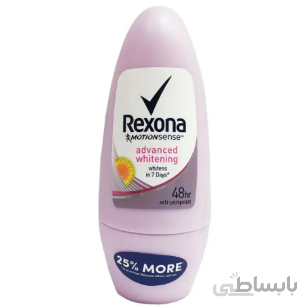 رول ضد تعریق زنانه رکسونا مدل Advanced whitening ا Rexona roll on advanced whitening